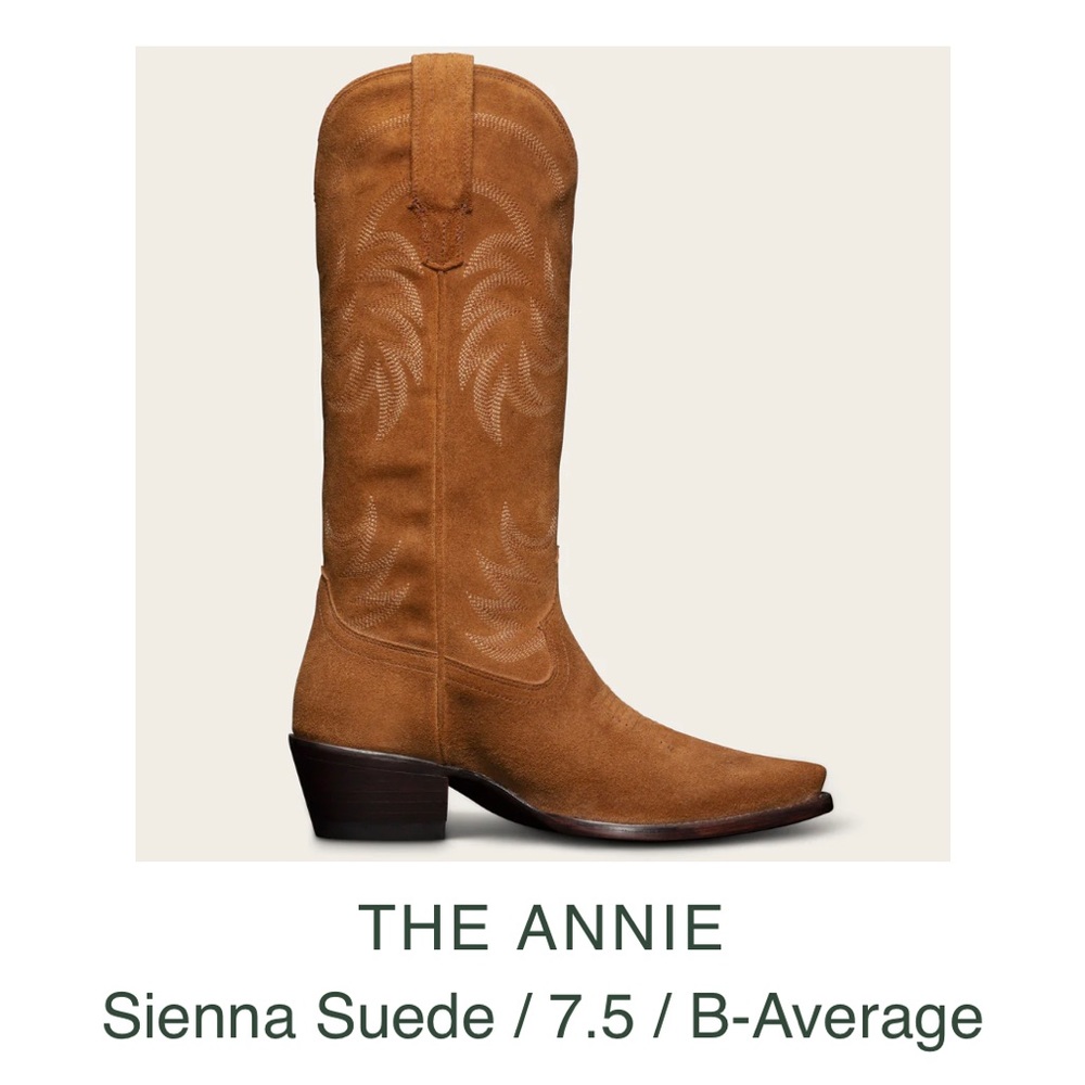 Tecovas “The Annie” Sienna Suede cowgirl boots